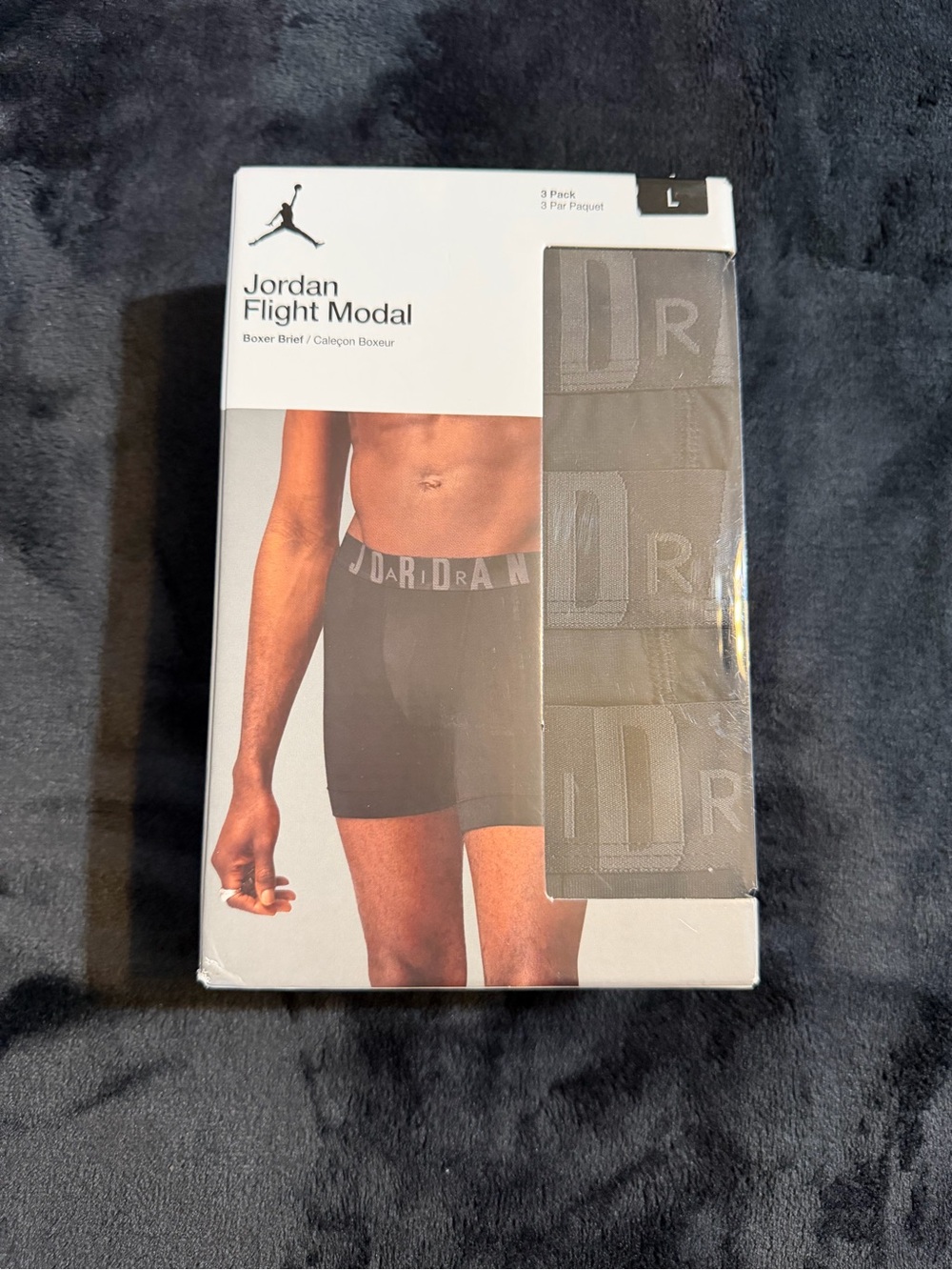 Jordan Flight Modal Men's Black Boxer Briefs - 3 Pack Size L🏀